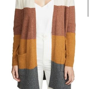 Madewell Kent Colorblock Long Cardigan